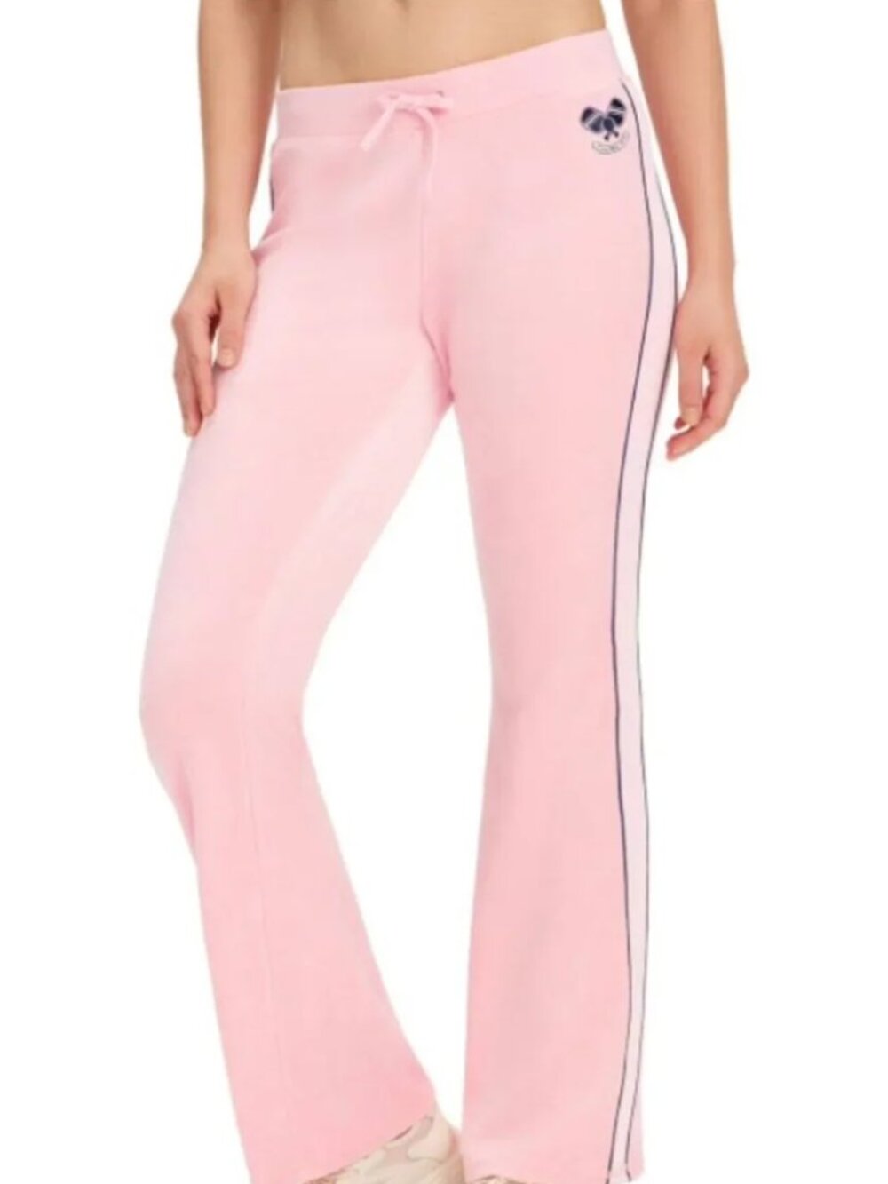 Juicy Couture Women's  Pink Cotton Velour Pickleball Pant